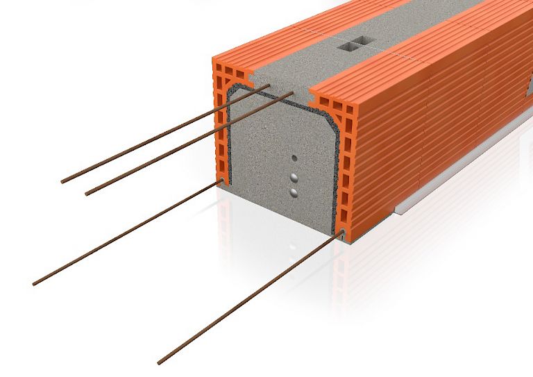 Verlängerte Baustahlbewährung